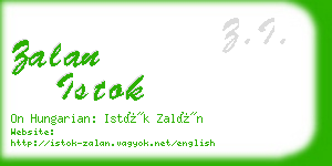 zalan istok business card